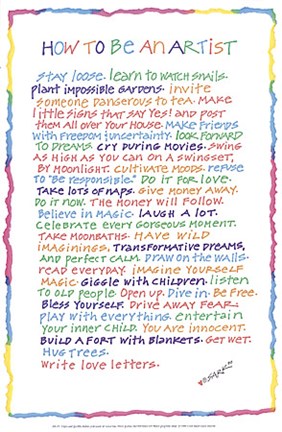 Framed How to Be an Artist Print