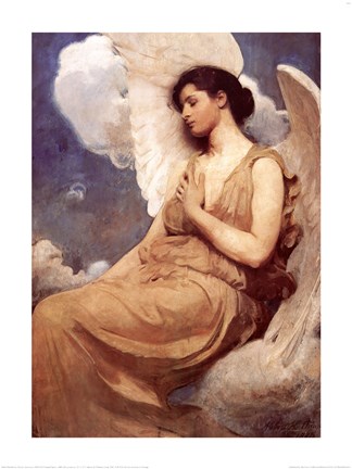 Framed Winged Figure Print