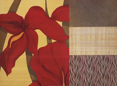 Framed Collage with Red Tulips II Print