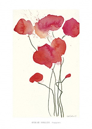 Framed Poppies Print