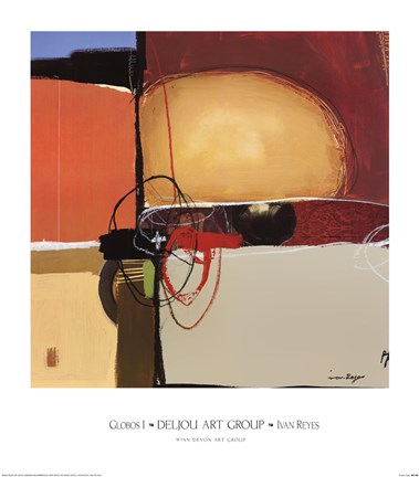 Framed Globos I Print