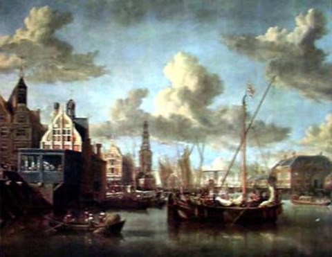 Framed Port of Amsterdam Print