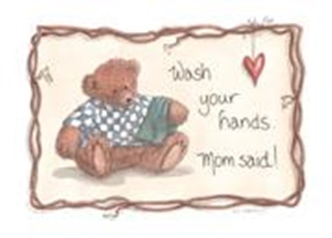 Framed Wash Your Hands Print
