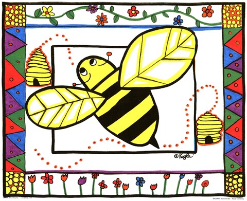 Framed Bumble Bee Print
