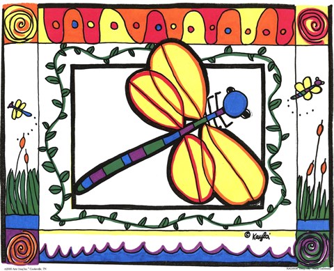 Framed Dragonfly Print