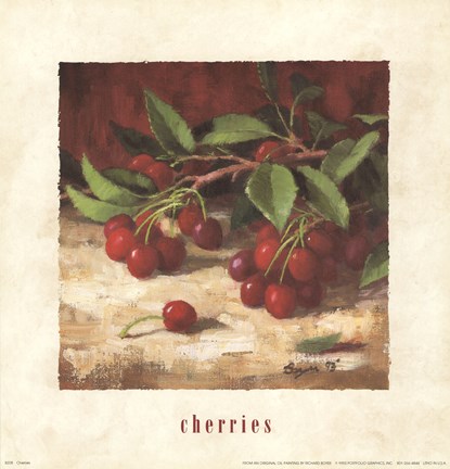 Framed Cherries Print