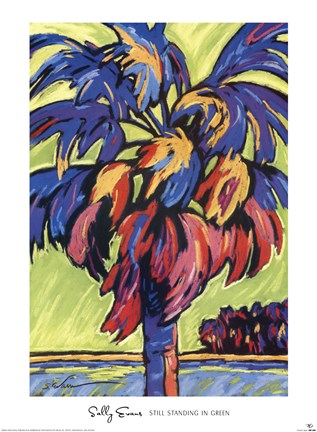 Framed Still Standing In Green Print