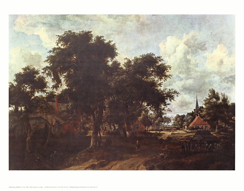 Framed Entrance to a Village Print