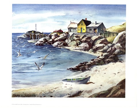 Framed Surf Sand and Rocks Print