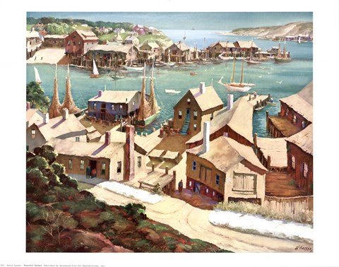 Framed Peaceful Harbor Print