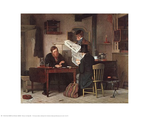 Framed Waiting for the Stage Print