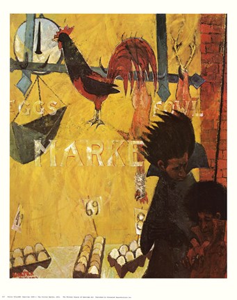 Framed Poultry Market Print
