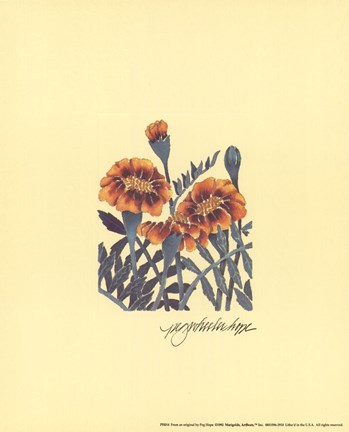 Framed Marigolds Print