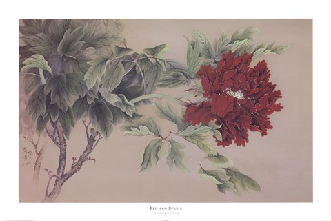 Framed Red And Purple Print