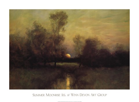 Framed Summer Moonrise Print