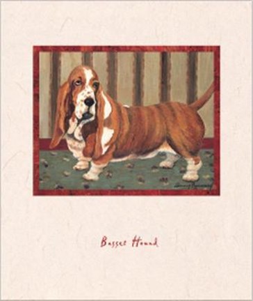 Framed Bassett Hound Print