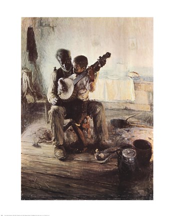 Framed Banjo Lesson Print