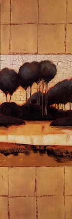 Framed Golden Reflections I Print