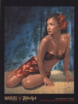 Framed Waikiki Wally's Print