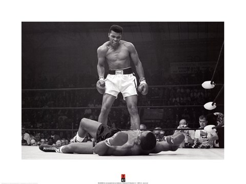 Framed Muhammad Ali - 1965 1st Round Knockout Against Sonny Liston Print