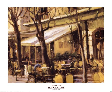 Framed Sidewalk Cafe Print
