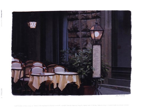 Framed Late Dining Print