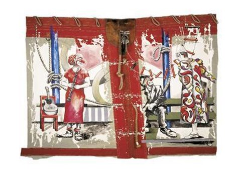 Framed Clown Trio Print