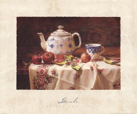 Framed Apples and Tea Print