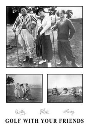 Framed Three Stooges: Golf With Your Friends Print