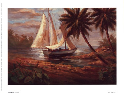 Framed Setting Sail I Print