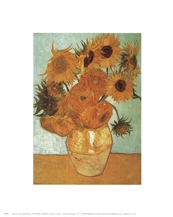 Framed Sunflowers No 2 Print