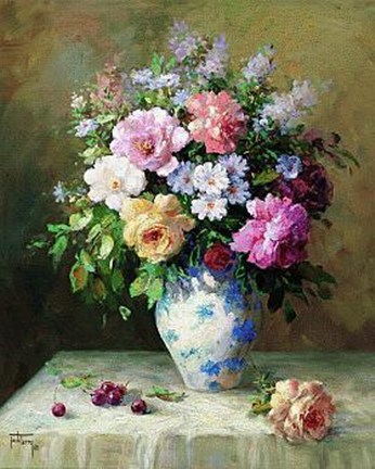 Framed Spring Bouquet II Print