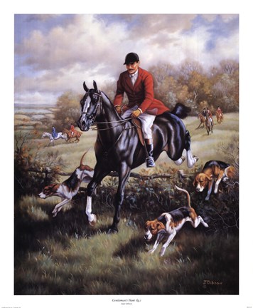 Framed Gentleman's Hunt (Lg) Print