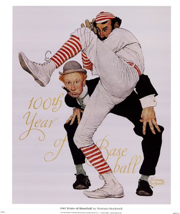 Framed 100 Years of Baseball Print