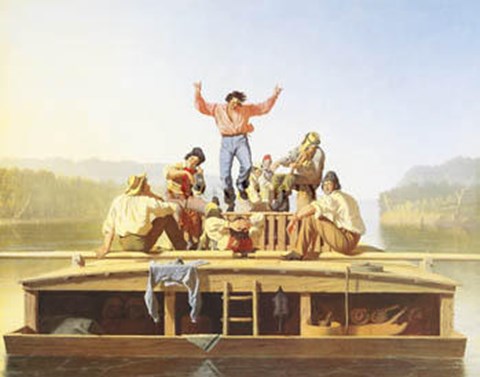 Framed Jolly Flatboatmen Print