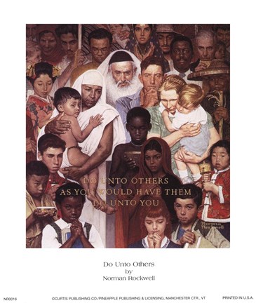 Framed Golden Rule 'Do Unto Others' Print