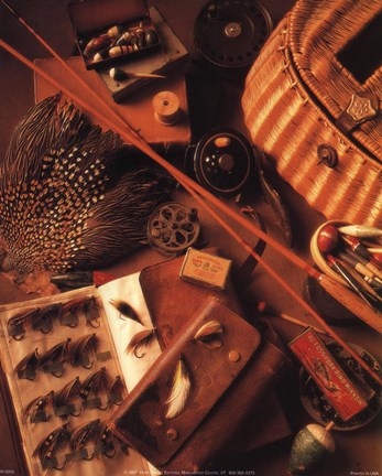 Framed Fishing I Print