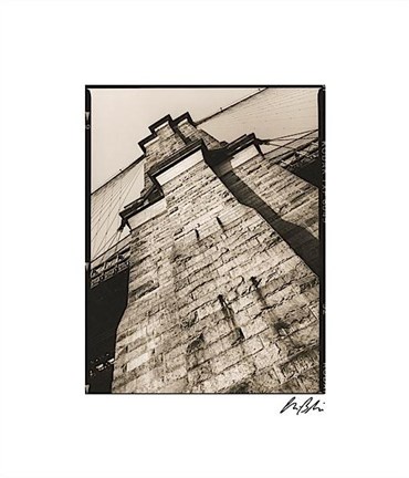 Framed Brooklyn Bridge Tower Print