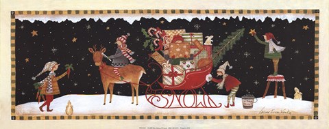 Framed Santa&#39;s Sleigh Print