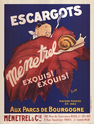 Framed Escargots Print