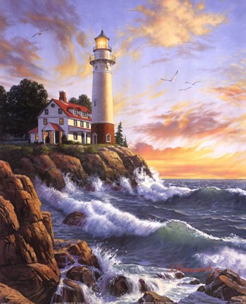 Framed Lighthouse 1 Print