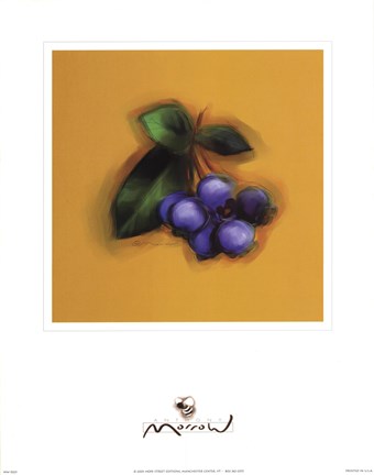 Framed Blueberries Print