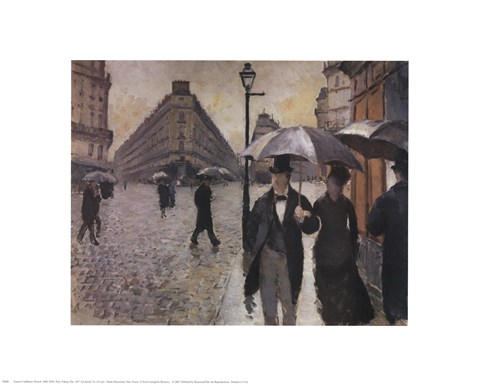 Framed Paris, a Rainy Day, 1877 Print