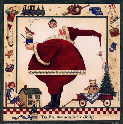 Framed Tis The Season To Be Jolly Print