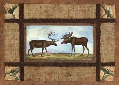 Framed Moose Lake Lodge Print