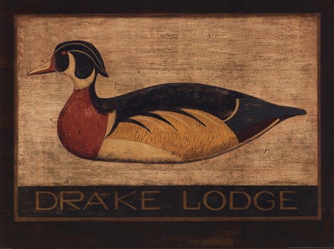Framed Drake Lodge Print