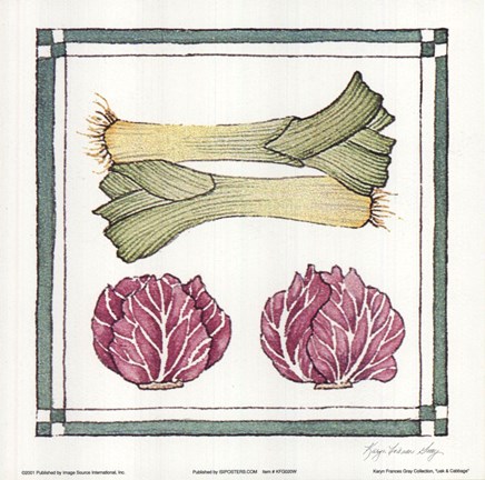Framed Leak Cabbage Print