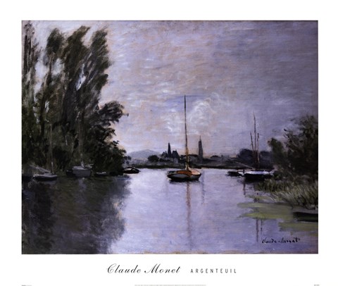 Framed Argenteuil (single boat) Print