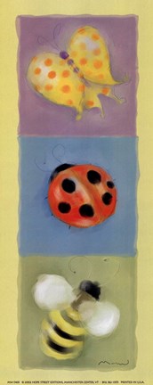 Framed Butterfly Lady Bee Panel Print