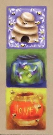 Framed Bee Light Panel Print